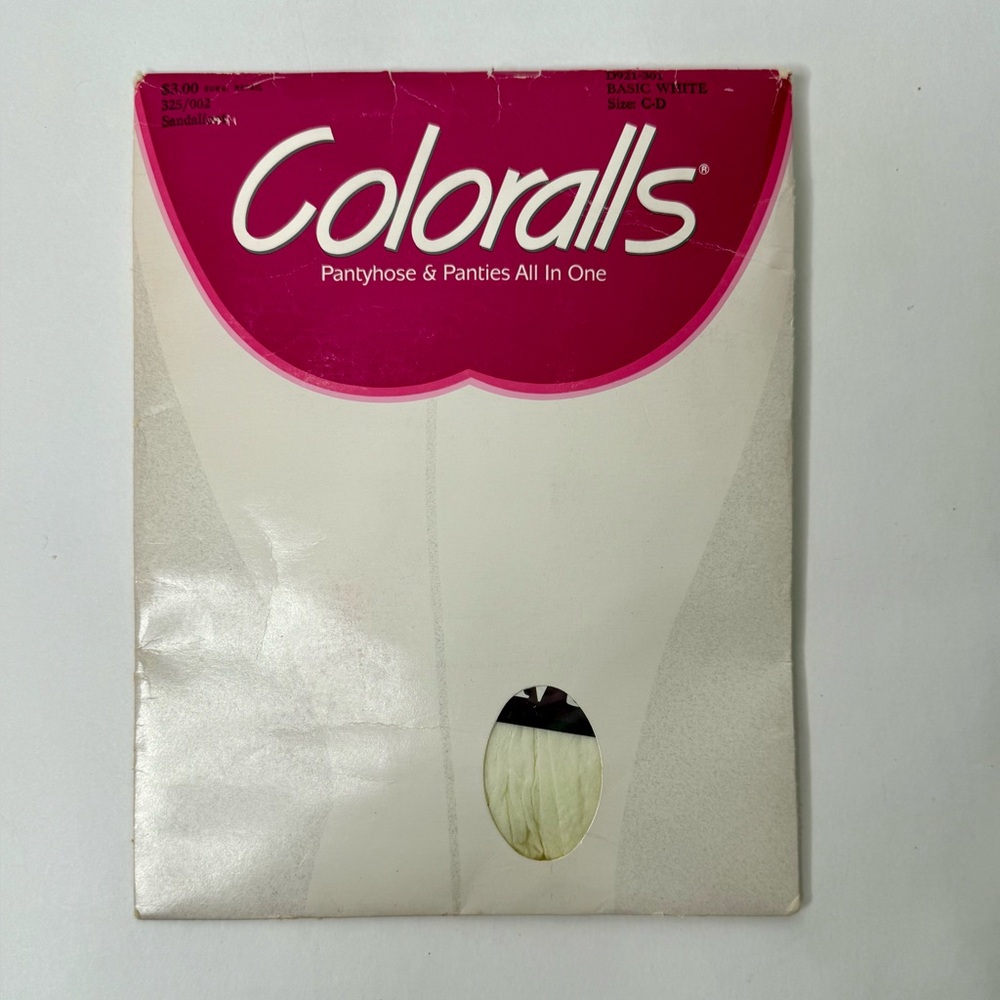 Vintage Coloralls Pantyhose Panties Women’s‎ Size C-D White Nylons Underalls New